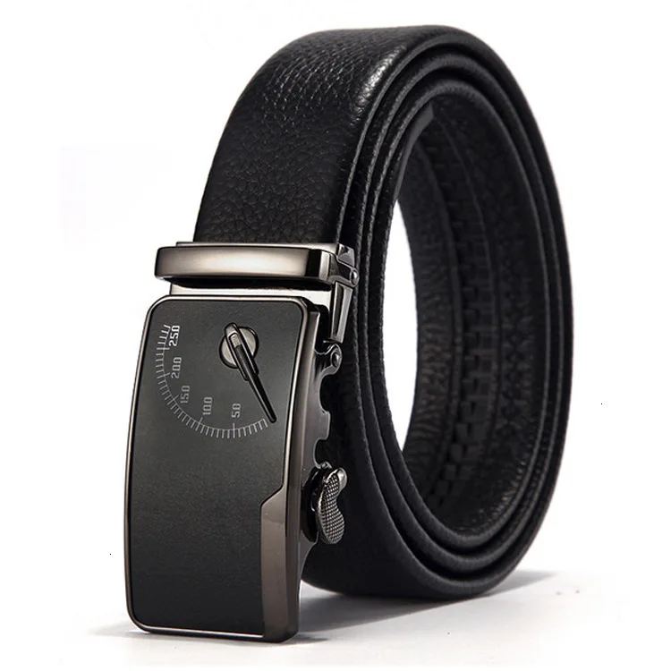 

Men's head layer genuine male leather belts wide black belt double-sided automatic buckle leisure business belt pure Cowskin