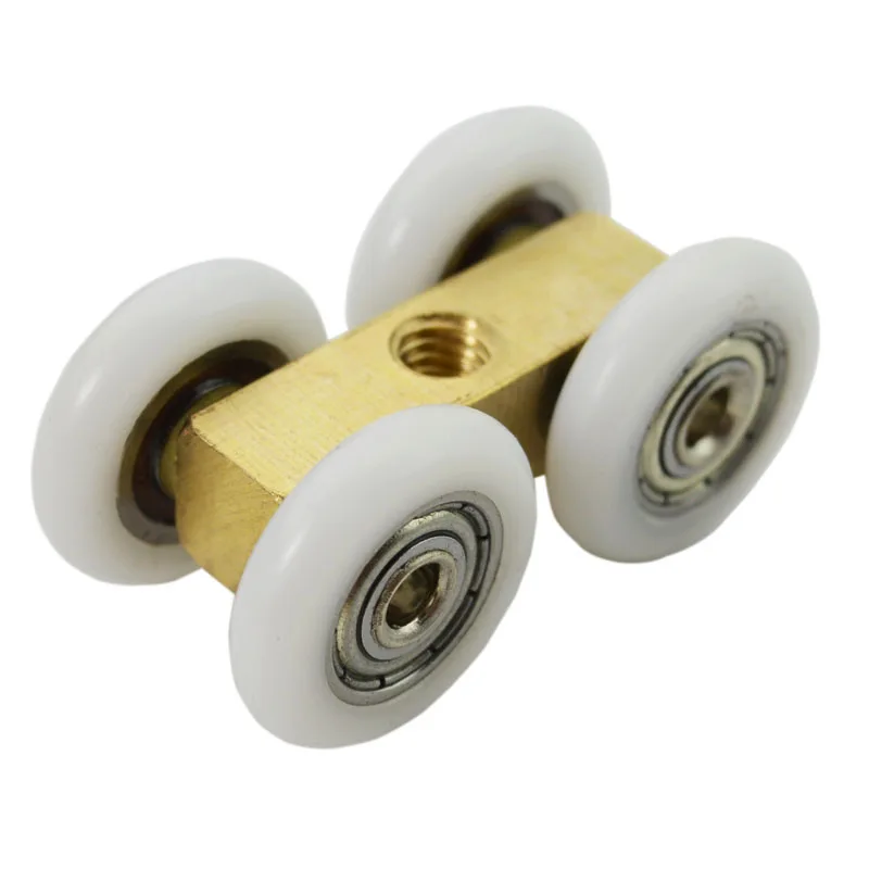 1 шт. стеклянные раздвижные двери для ванной Медные Ролики душевой комнаты