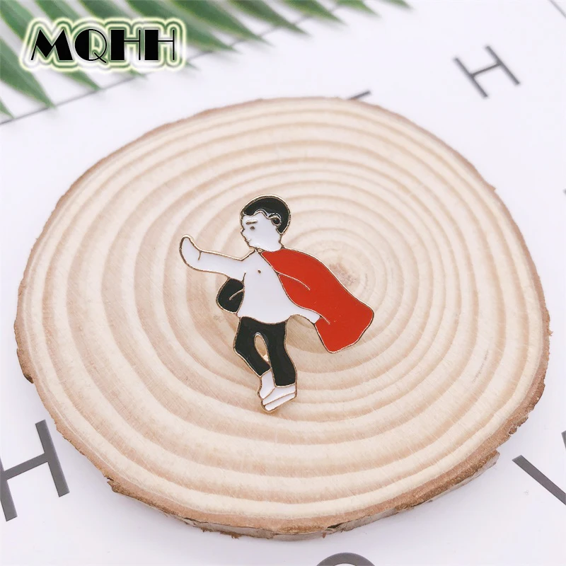 Cartoon Anime Character Peter Pan Red Cloak Enamel Brooch Alloy Badge Inch Shirt Bag Pin Accessories Cute Jewelry Gift For Kid | Украшения