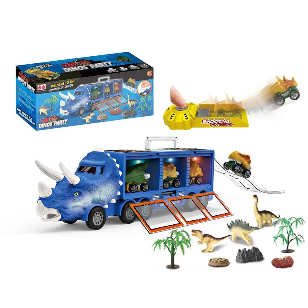 Автомобильный контейнер для динозавров игрушечный грузовик транспортировки с 3