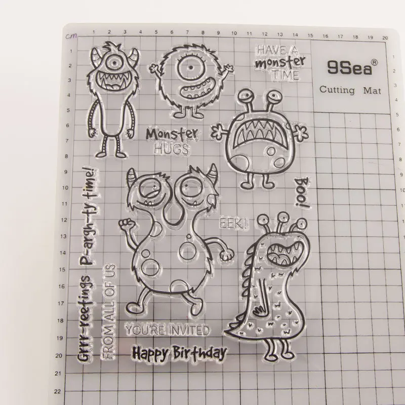 NCraft прозрачный штамп и штампы для скрапбукинга бумажные крафтовые монстр | Дом