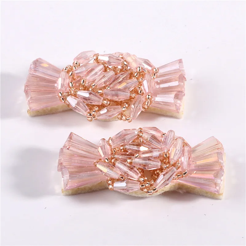 Хрустальные акриловые цветы DIY бисерные патчи корейское издание бант вышивка