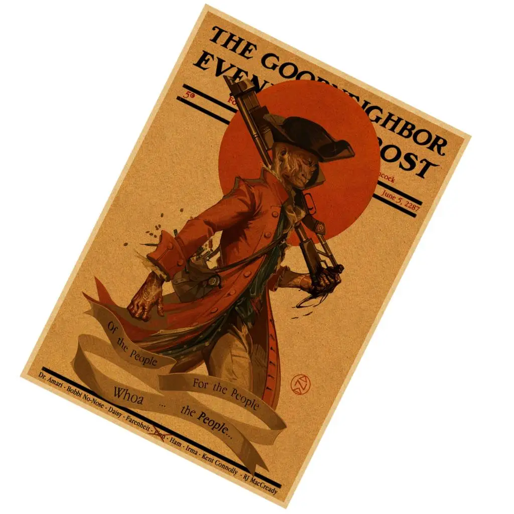 Fallout серия игра Ретро фотобумага Бар Кафе домашний декор живопись Настенная