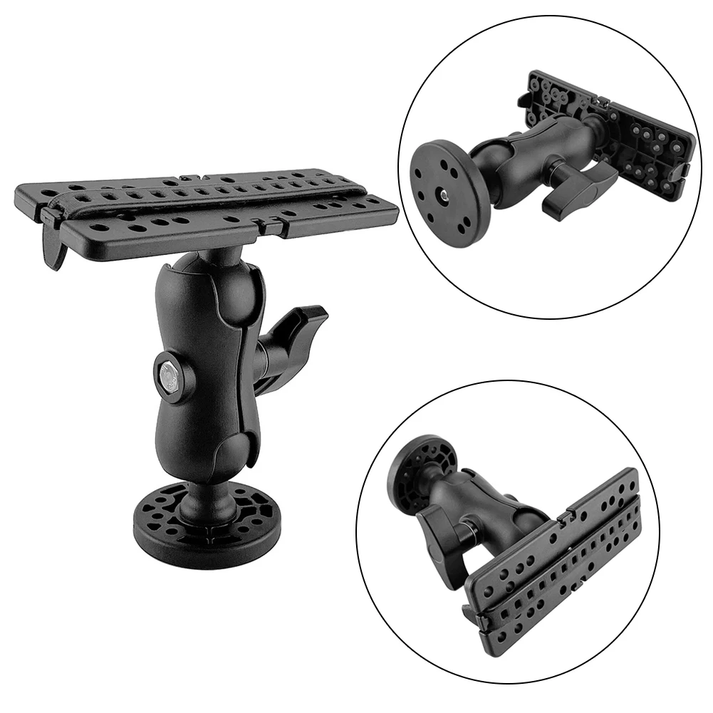 

360 Degree Rotation Electronic Fish Finder Mount Fishfinder GPS Map Plate Bracket Supporter Kayak Accessories