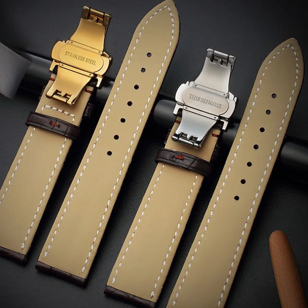 Top Quality Watch band 18mm 19mm 20mm 21mm 22mm Crocodile Leather Strap Suitable for All Brands watch Bracelet Wristband