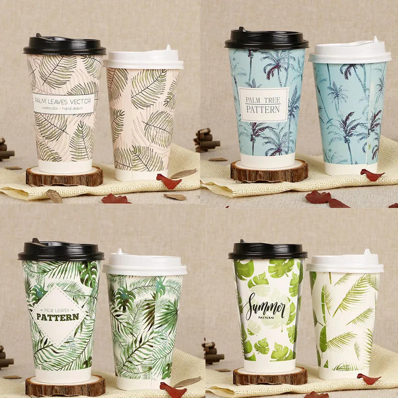 50 шт. 500 мл креативная одноразовая кофейная чашка вечерние на день рождения