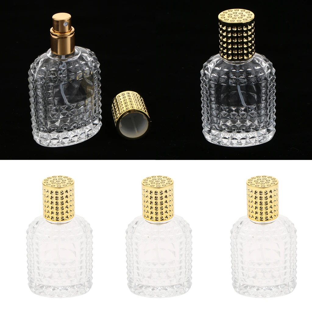 Стеклянный флакон для духов в виде ананаса 3X золотистый Контейнер 50