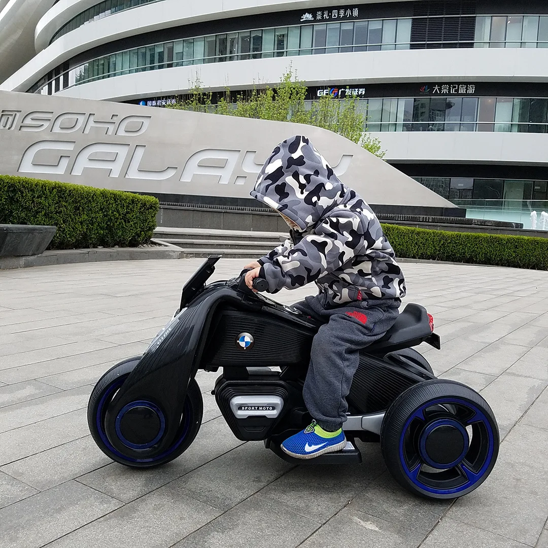 Детский Электрический мотоцикл трехколесный велосипед детская игрушка зарядка