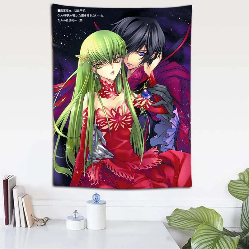 

С японским аниме-принтом "Код Гиасс" настенный гобелен Ткань Индивидуальные фон с изображением призрака номер Украшение художественной рос...