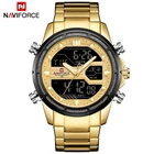 Часы NAVIFORCE мужские из нержавеющей стали, кварцевые, водонепроницаемые, спортивные