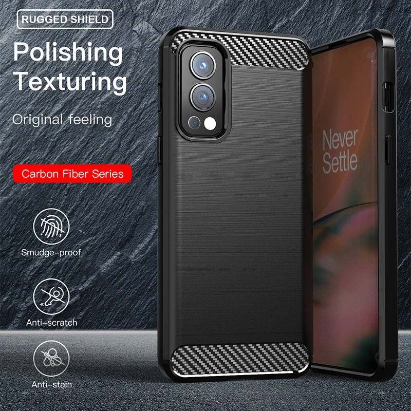 for oneplus nord 2 5g case fiber carbon shockproof silicone bumper phone cover for oneplus nord2 5g case for oneplus nord 2 5g free global shipping