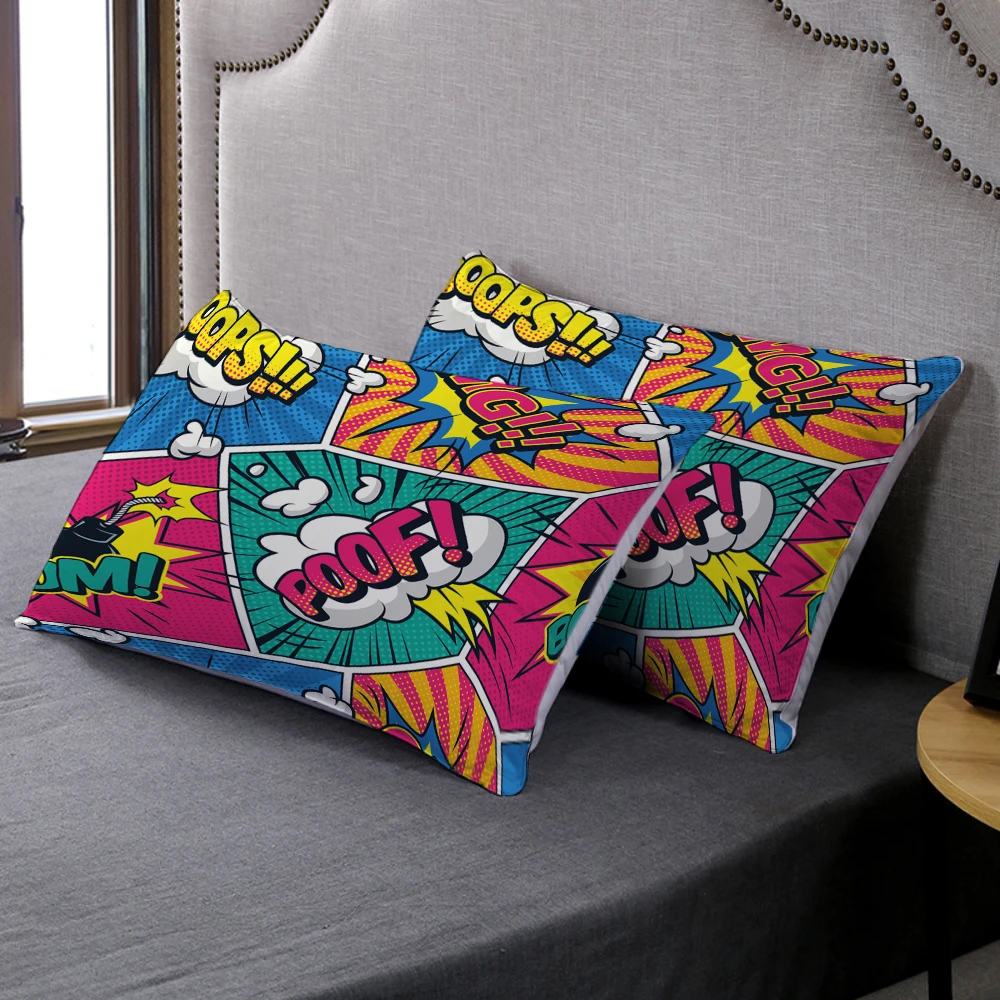 

Superhero Pillowcase Cartoon Anime Comfortable Pillow Cover For Bed Single Pillow Covers Home Bedroom Decor Customize 2PCS