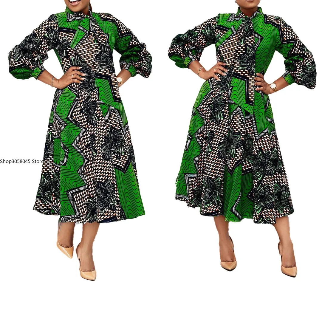 Новое модное Африканское платье из полиэстера для женщин 2021 осень зима Дашики