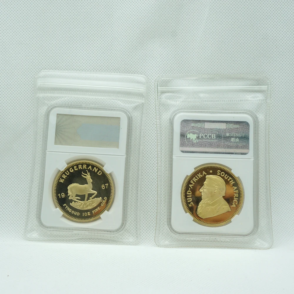 

Золотые коллекционные монеты из Южной Африки кругерранд 1 унция изысканный Новогодний подарок изысканная коллекция Paul Kruger вызов монета PCCB