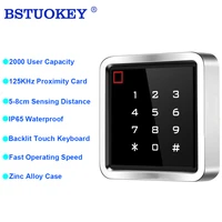 ip67 waterproof touch 125khz 13 56mhz access control rfid door access control system metal touch keypad with 2000 users