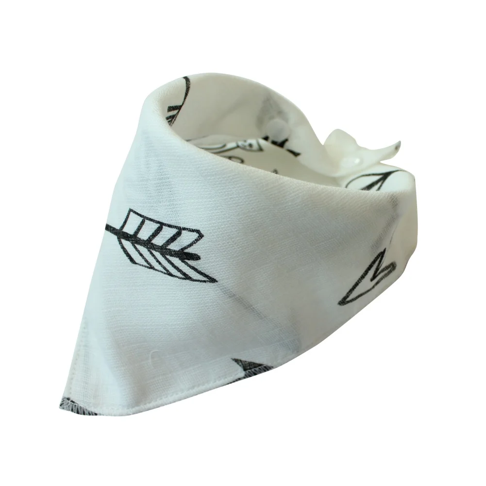 Детские Мультяшные нагрудники из хлопка с принтом для новорожденных девочек и