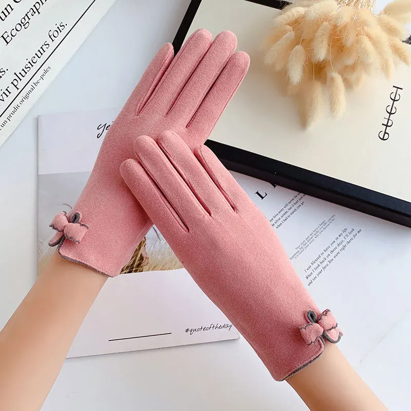 

Glove Women's Winter Debrel Winter Warm Gloves Ladies Don't Fall, Thin, Velvet, Drive, Riding Electric Car