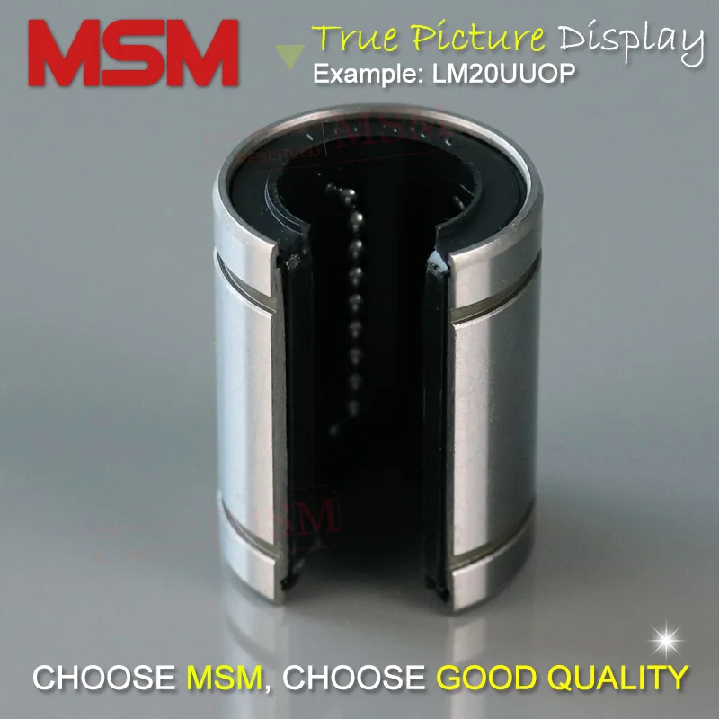 2 шт. MSM открытые Тип линейные подшипники LM12UU-OP LM16UU-OP LM20UU-OP LM25UU-OP LM30UU-OP вал мяч