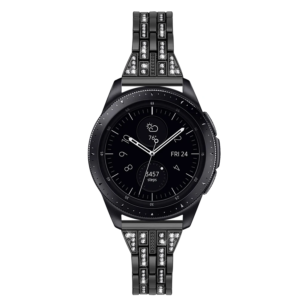 20 мм 22 браслет из нержавеющей стали для Samsung Galaxy Watch 42 46 ремешок со стразами Gear S3 S2
