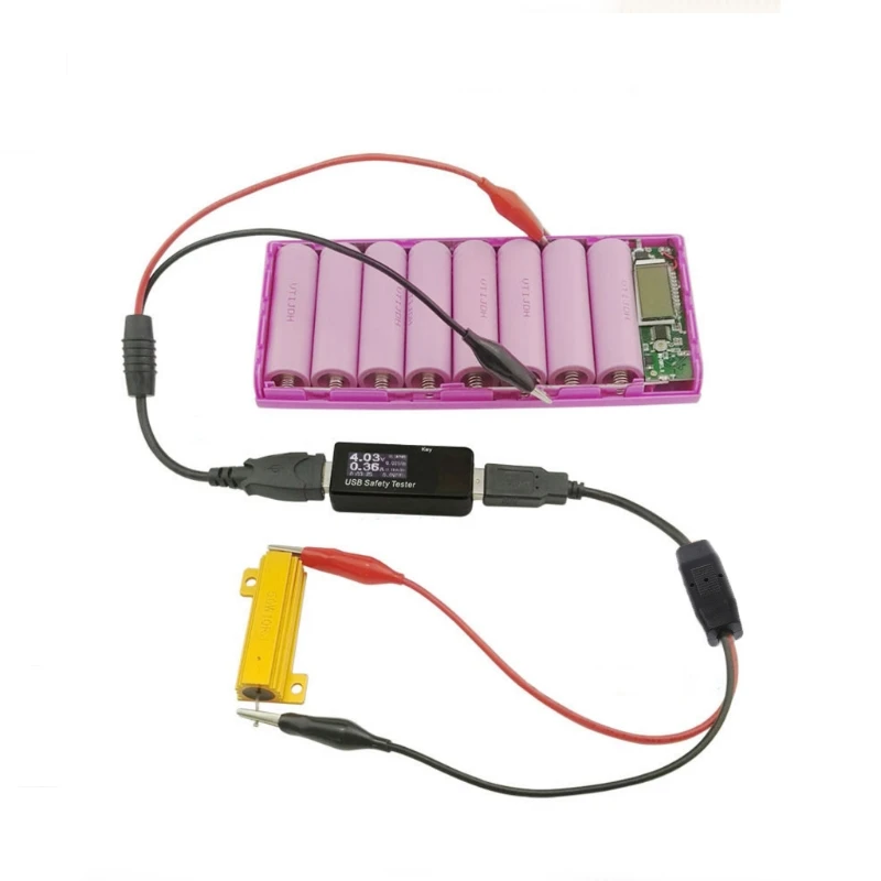 Медные зажимы типа крокодил с проводом Штекерный USB разъем испытательные выводы