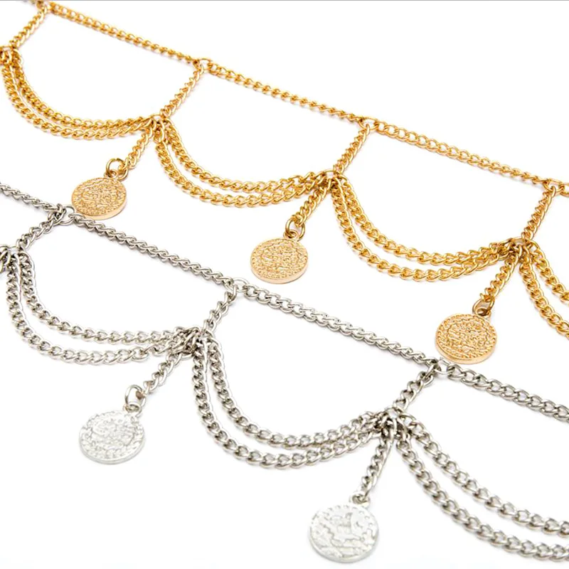 QrhYK пикантные цыганское золото Цвет живота средства ухода за кожей цепи талии