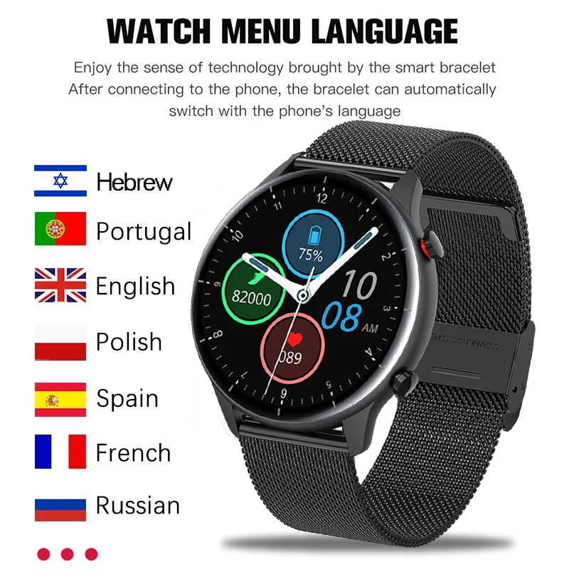

2021 New Bluetooth Call Smart Watch Women Waterproof Sports Fitness Tracker For Xiaomi Huawei Phone Health Music smartwatch Men