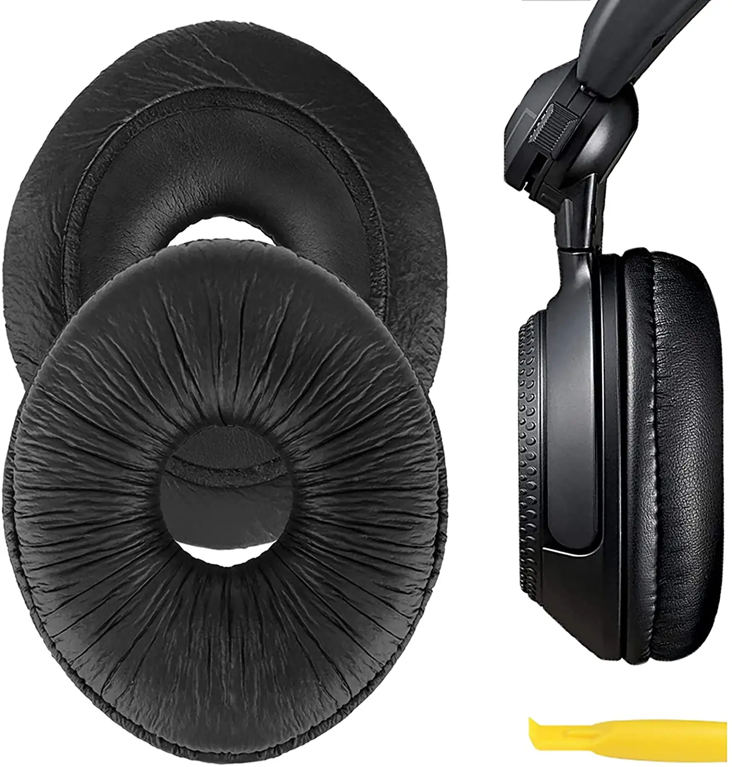 

QuickFit Protein Leather Replacement Ear Pads for Panasonic Technics RP-DJ1200, RP-DJ1205, RP-DJ1210 Headphones Earpads
