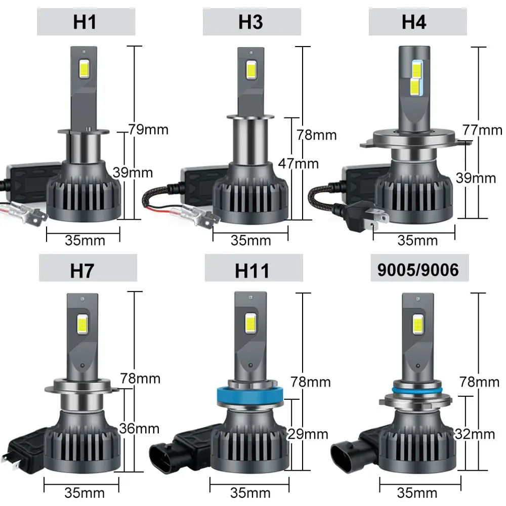 

Super Bright 20000LM H7 LEDCar Headlights Canbus H4 LED H1 H8 H11 H3 HB3 9005 HB4 9006 LED Auto Lights Bulb 110W Lamp 6500K
