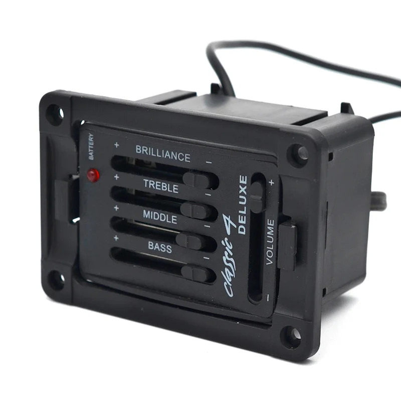 4-Полосная Акустическая гитара Делюкс предусилитель для гитары эквалайзер