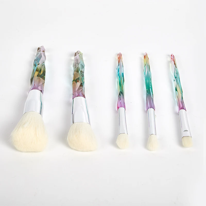 Crystal Makeup Brushes Eyeshadow Eyebrow Cosmetics for Face Fan Make Up Brush | Красота и здоровье