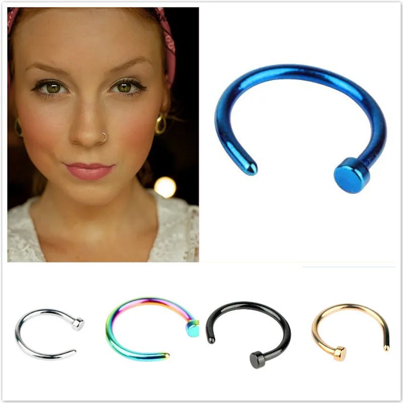 Медицинский титановый клипса в стиле панк поддельные украшения для пирсинга