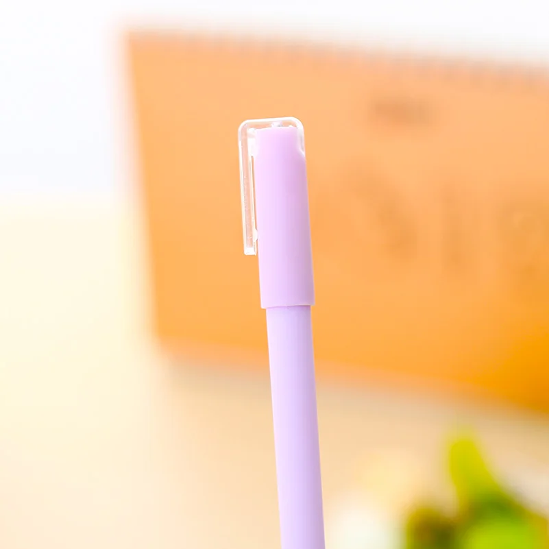 Purple 1 шт. гелевая ручка Kawaii милые конфеты цвет подписи школьные принадлежности чернильные ручки корейские креативные девушки милые канцелярские принадлежности, канцелярские товары - Цвет: Purple