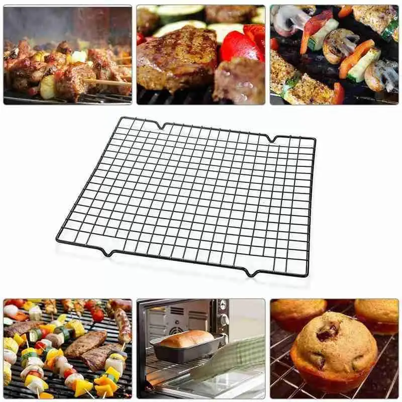 

2021 Nieuwe 28*25.5*2 Non-Stick Bakvormen Metalen Cake Bakvormen Grid Biscuit Koelrek Brood Bakken Koelrek Mesh Tools Droog M1N8