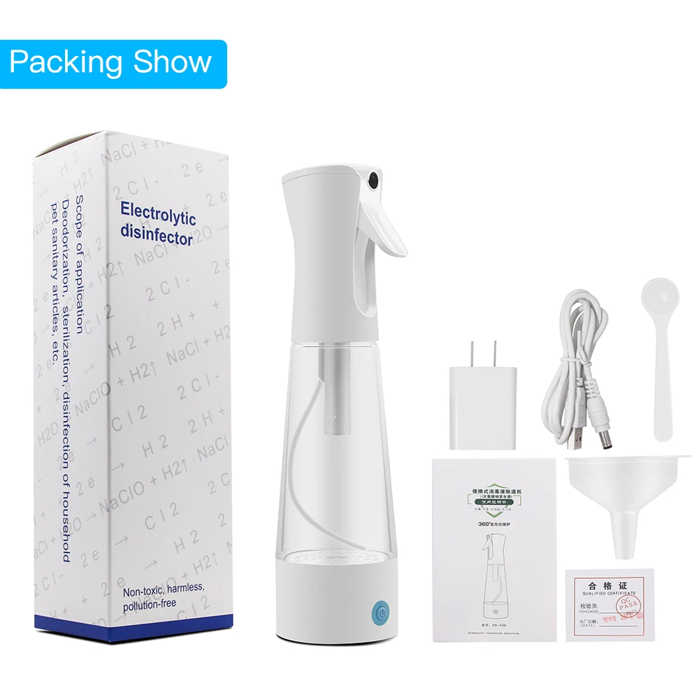 

Electrolytic Disinfection Water Maker Hypochlorite Acid Disinfectant Liquid Making Machine Generator Sodium Air Sprayer Handheld