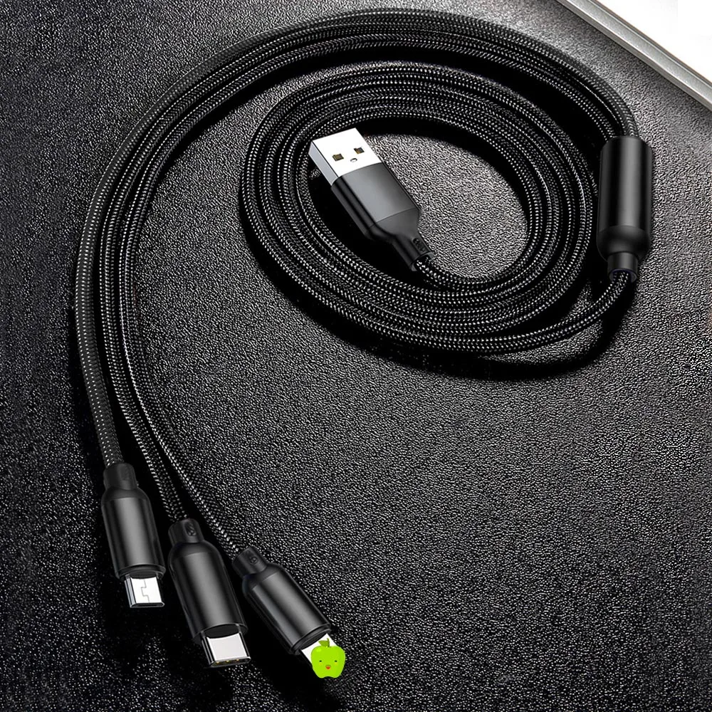 USB-кабель FBYEG 3 в 1 зарядный кабель для iPhone Micro-USB Type-C usb type-c usb-кабель быстрой зарядки