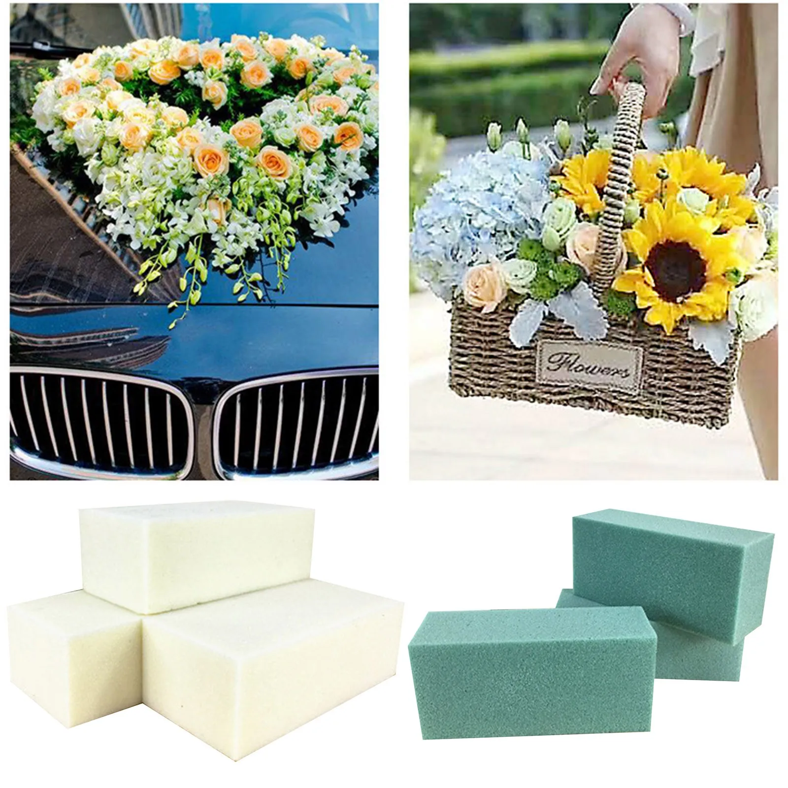 Квадратные Цветочные пенопластовые блоки сухая Цветочная пена для