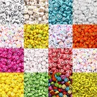 Смайлик плоский круглый, 4 х7 мм, акриловый разделитель для изготовления ювелирных изделий, аксессуары для браслета, ожерелья, детская игрушка