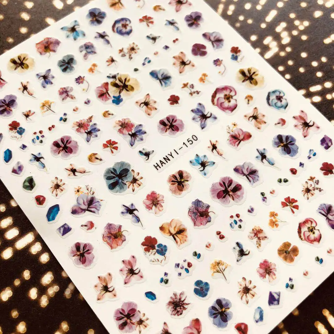 Hanyi-150 Новейшие 3d наклейки для дизайна ногтей SOLONAIL hanyi-19 flower-19 Stamp шаблон Переводные картинки инструмент DIY Инструменты для украшения ногтей - Цвет: Hanyi-150