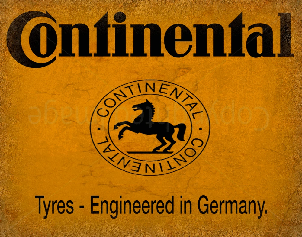 

CONTINENTAL TYRES ADVERTISEMENT METAL TIN SIGN POSTER WALL PLAQUE