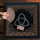 Бархатная скатерть с изображением созвездий Таро, 50x50 см, салфетка для алтаря, настольных игр, оракула, коврик для карт, руны, принадлежности для колдовства