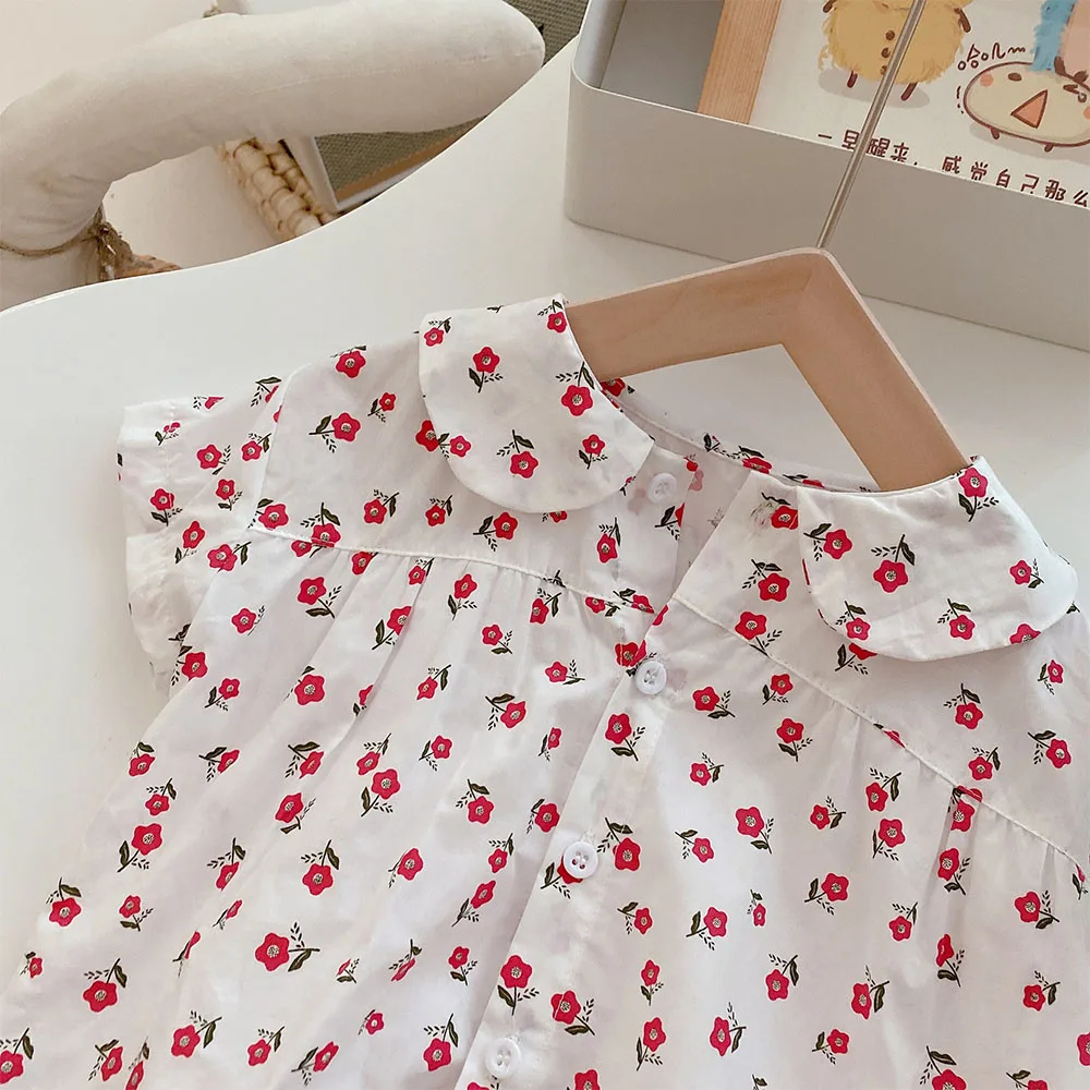 

Toddler Girl Clothes Set Floral Blouse + Short Pants Two Pieces Fashion Birthday Outfits Kids Summer Clothes 2021 New