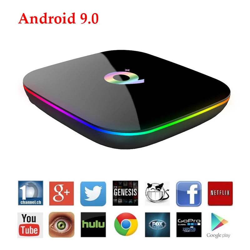 

Смарт ТВ-приставка Q Plus, Android, 4 Гб ОЗУ, 32 Гб ПЗУ, 6K H.265 USB3.0 Allwinner H6 PK T95Q S905x2 X96 MAX, ТВ-приставка