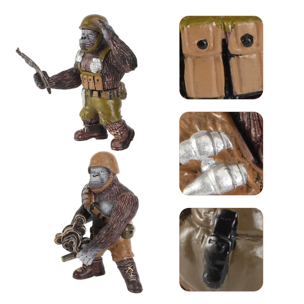 

1 Set Simulation Gorilla Model Static Animal Model Kid Educational Decor