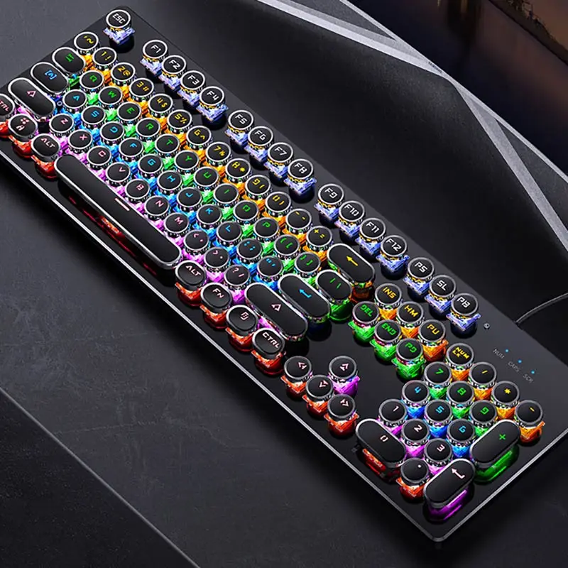 Клавиатура с подсветкой игровая механическая клавиатура игра RGB 104 ключей для