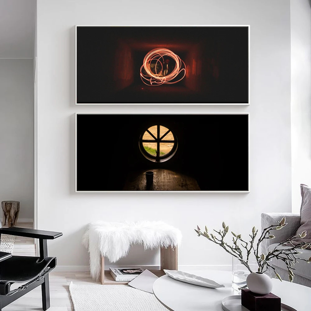 

Landscape abstract oil painting night scene art painting canvas painting living room corridor bar home decoration mural