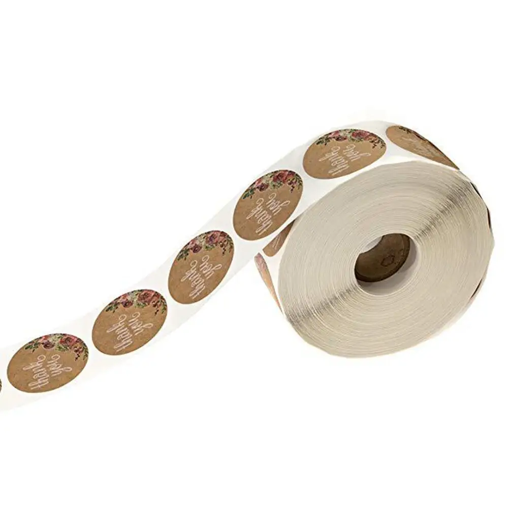 500 шт./компл. наклейка. Спасибо. Тип самоклеящейся ленты круглые этикетки бумага