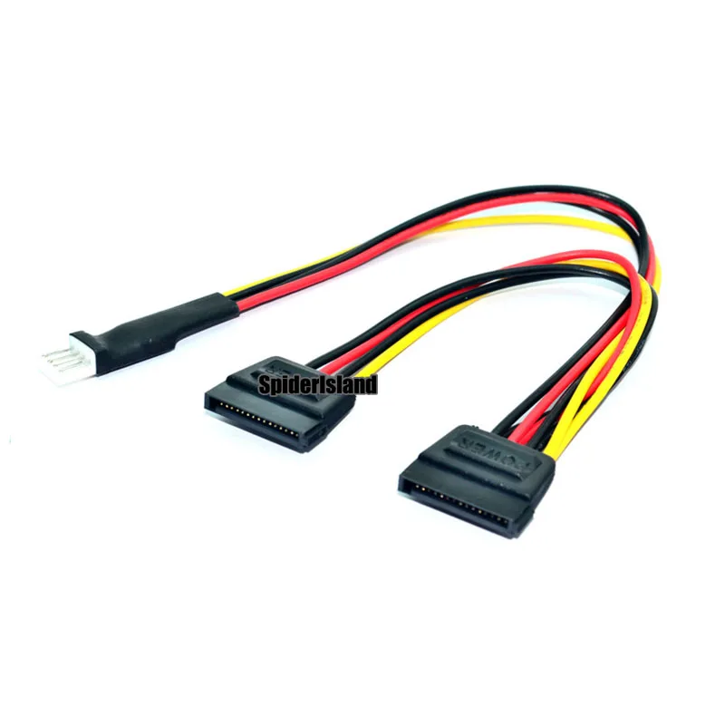 5 шт. Высокое качество Новый 4 pin Floppy to Dual 15Pin SATA Женский адаптер конвертер силовые