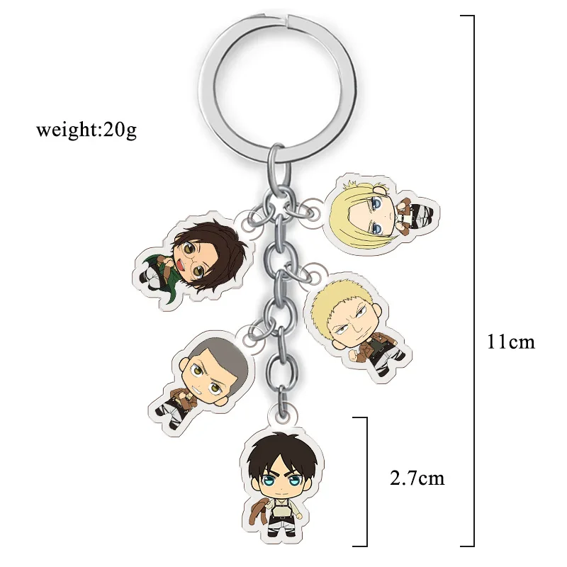 

Japanese Anime Attack On Titan Keychain Cartoon Figure Car Key Chain Holder Keyring Best Friend Graduation Chirstmas Day Gift