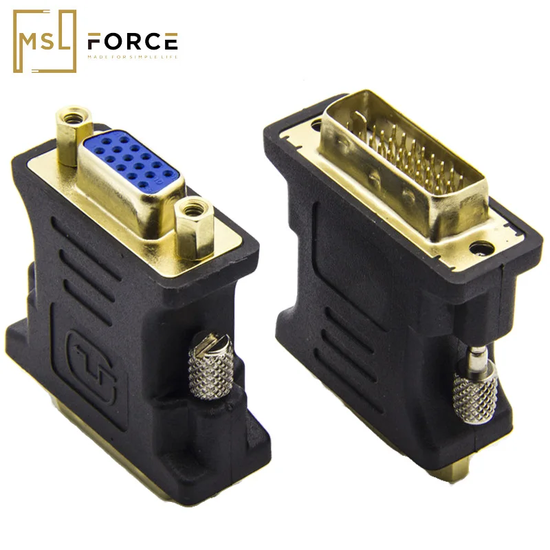 Mslforce 2 пакета DVI 24 + 5 В VGA адаптер Папа мама 1080P в для видеокарты к HDTV LG HP Dell монитор