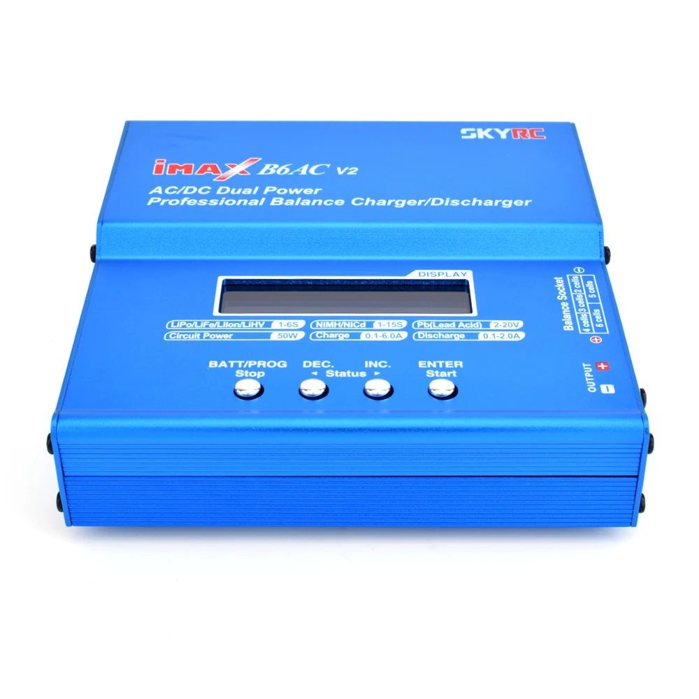 SKYRC iMAX B6AC V2 6A 50 Вт Зарядное устройство/зарядное устройство Dis для 1-6S LiPo Li-Ion LiFe LiHV Nimh Nicd PB RC Дрон батарея